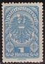 Austria 1919 Escudo Armas 1 Krone Azul Scott 218